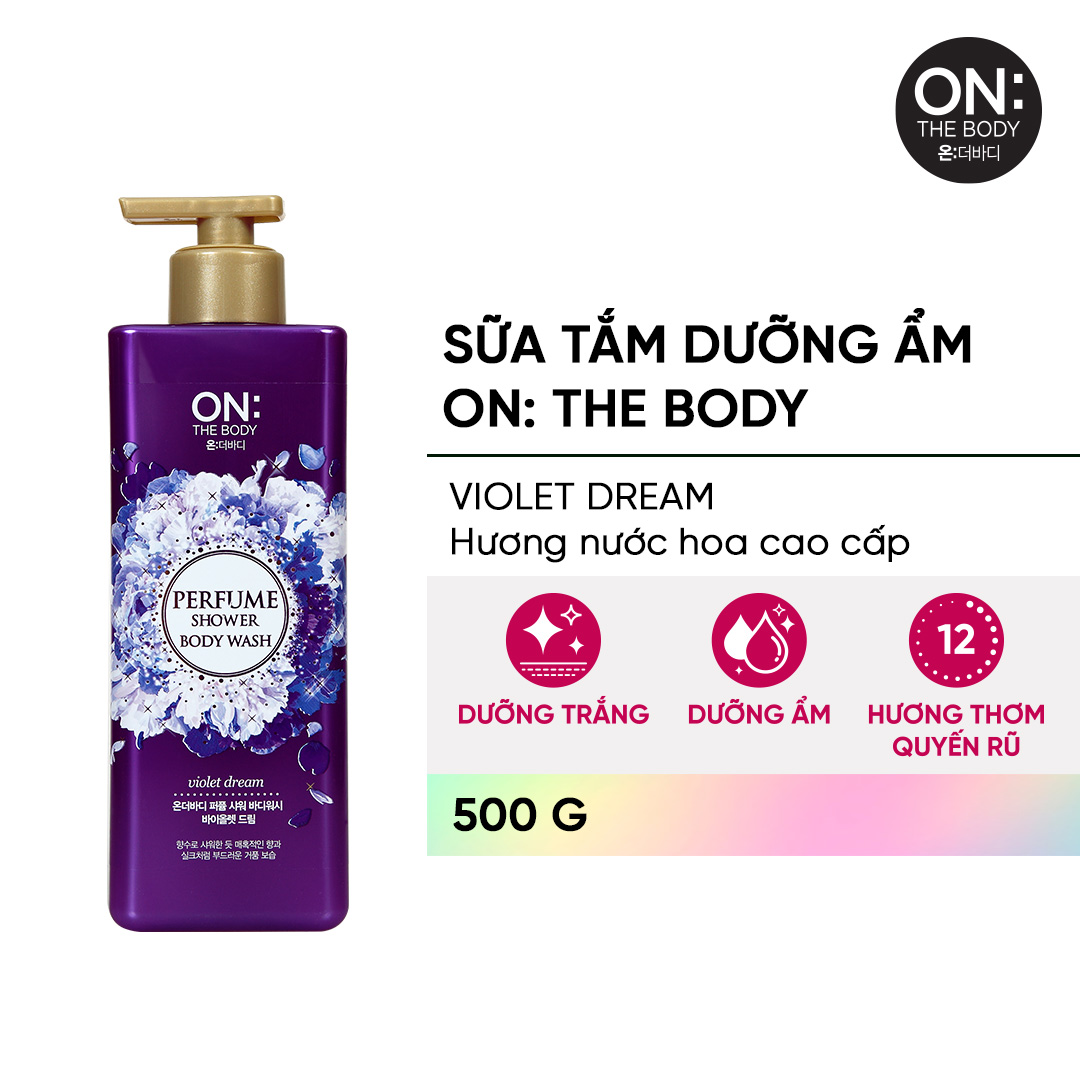 Sữa tắm dưỡng ẩm On: The Body hương nước hoa Violet Dream 500g